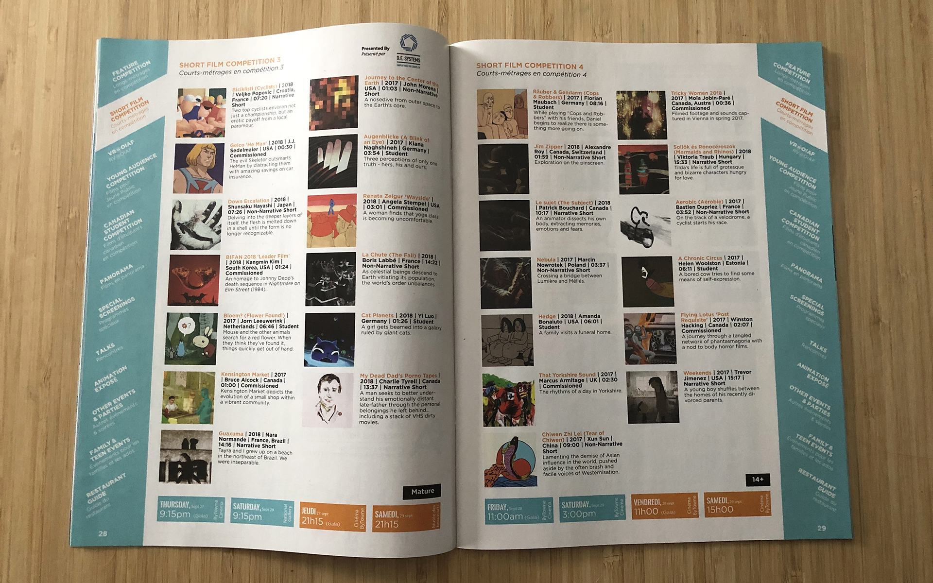 An image of some short competition entries.
