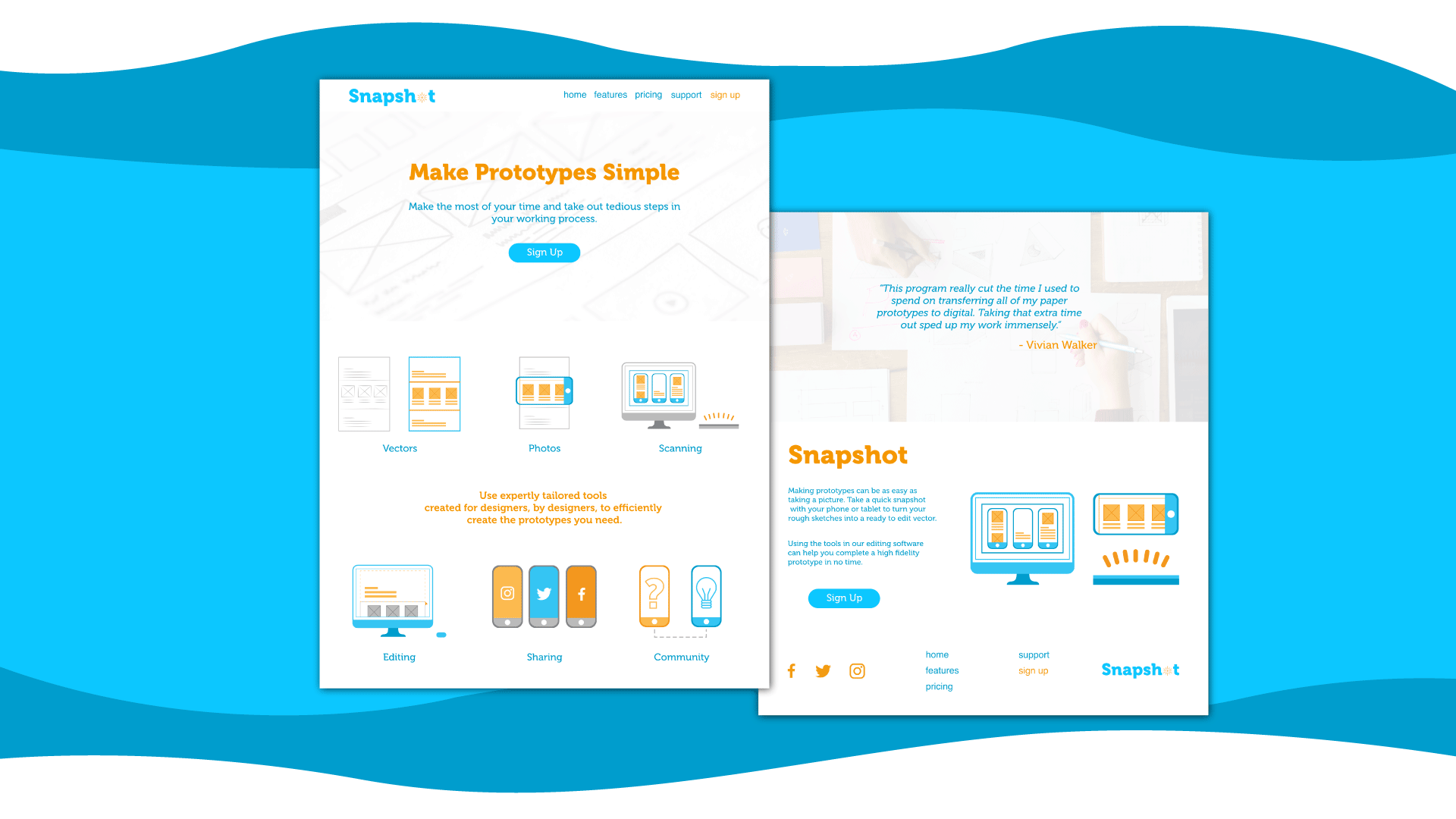Images of the desktop and mobile versions of the new Snapshot home page.